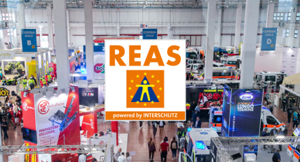 REAS (powered by INTERSCHUTZ) 2024 logo